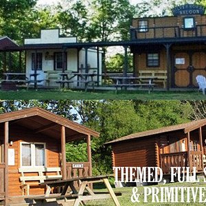 Themed, Full Service, & Primitive Cabin rentals at Artillery Ridge Camping Resort