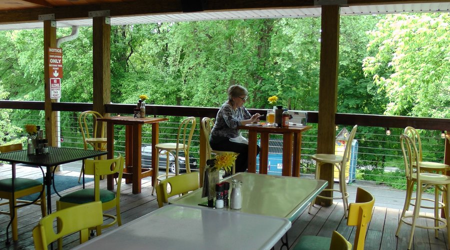 outside covered upper level dining area May 2018