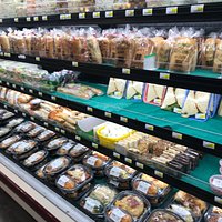 Prepackaged salads and sandwiches