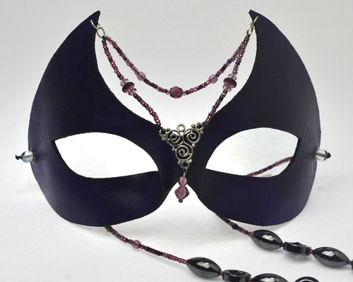 Echo Exotic Leather Masquerade Mask by Wendy Drolma – The Mysterious Mask  Shop