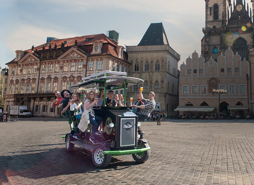 Prague: Swimming Beer Bike on A Cycle Boat