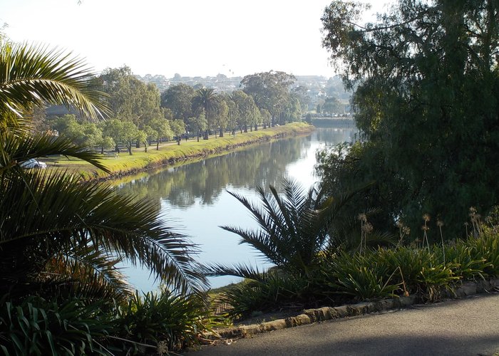 The river on a foggy winter morning