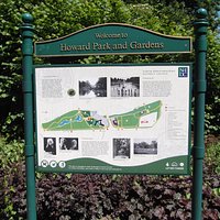 Welcome plate showing map of Howard park & Gardens.