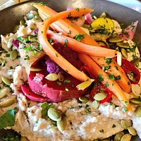 The hummus was delicious and the tortillas are homemade!