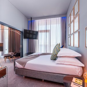 Pestana CR7 Funchal in Madeira, image may contain: Penthouse, Home Decor, Interior Design, Monitor