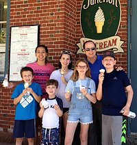My Grandchildren & Me With Our Ice Cream Treats - June 19, 2018