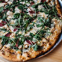 Red Wine Poached Pear Pizza