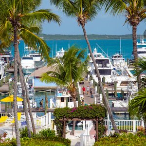 Romora Bay Marina - looking towards the bay and Eleuthera 