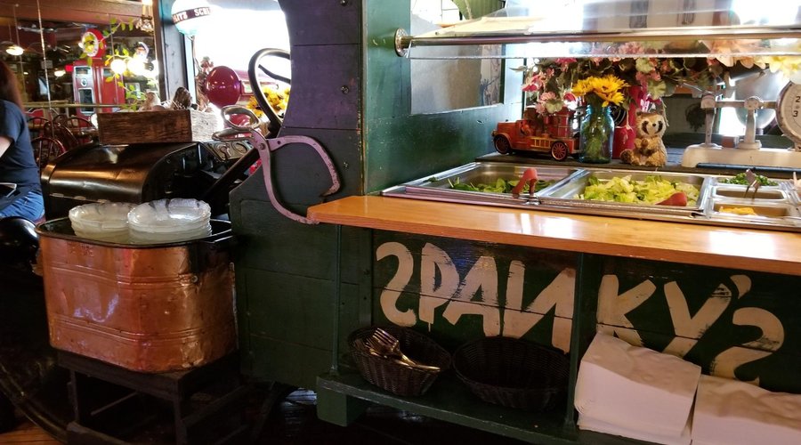 Salad bar at Spanky's