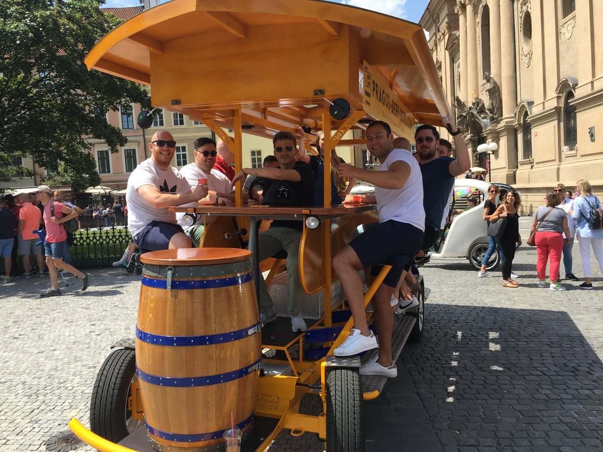 Prague: Swimming Beer Bike on A Cycle Boat