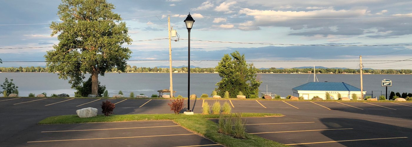 Looking out from the front of the hotel.