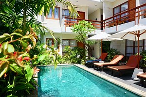 Asoka Hotel & Suite in Sanur, image may contain: Villa, Hotel, Resort, Chair