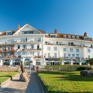 St. Brelades Bay Hotel in Jersey, image may contain: Hotel, Villa, Resort, Swimming