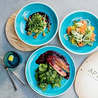 Salmon & Fennel Salad, Baked Brie and our favourite Duck with Fresh Spinach and Berry Sauce :)