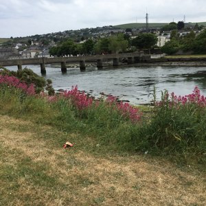 From accross the river, looking back at Hallpins
