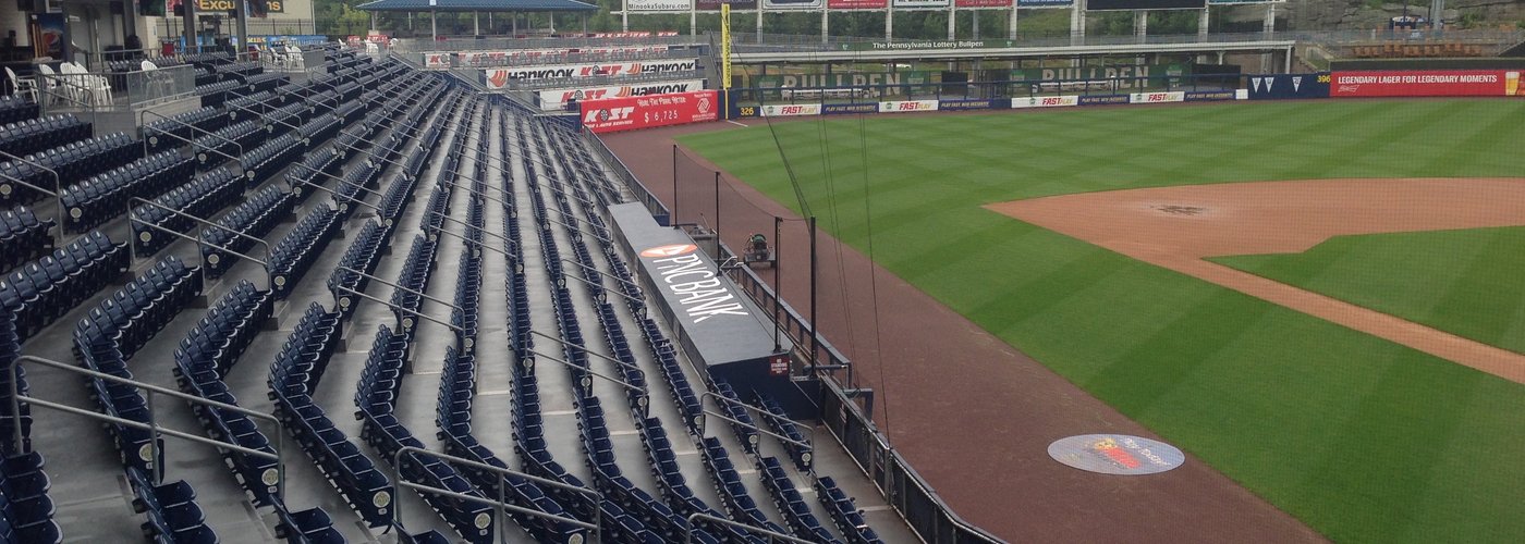 A look down left field at PNC Field