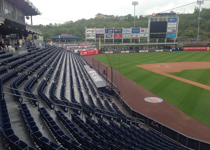 A look down left field at PNC Field