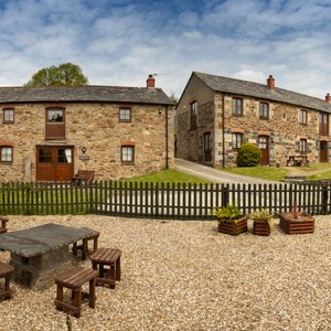 4 cottages and front garden and BBQ