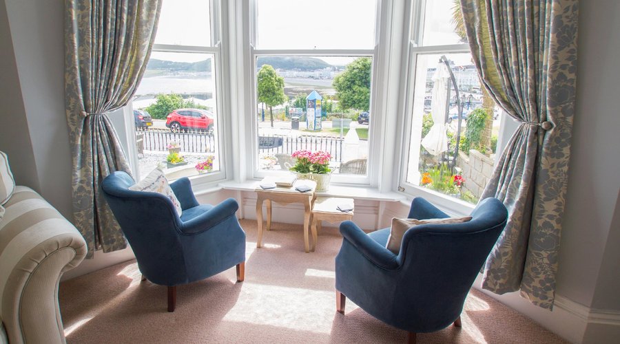 Private lounge with bay windows, ideal for relaxation