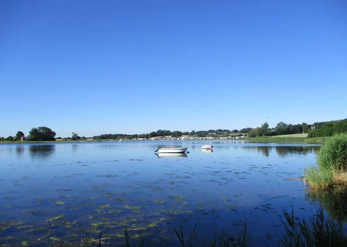 Kurz vor Egernsund, Blick auf den Laerkelunden Camping