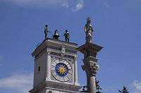 Clock tower and castle in Piazza Liberta, Udine, Friuli Venezia-Giulia,  Italy Stock Photo - Alamy