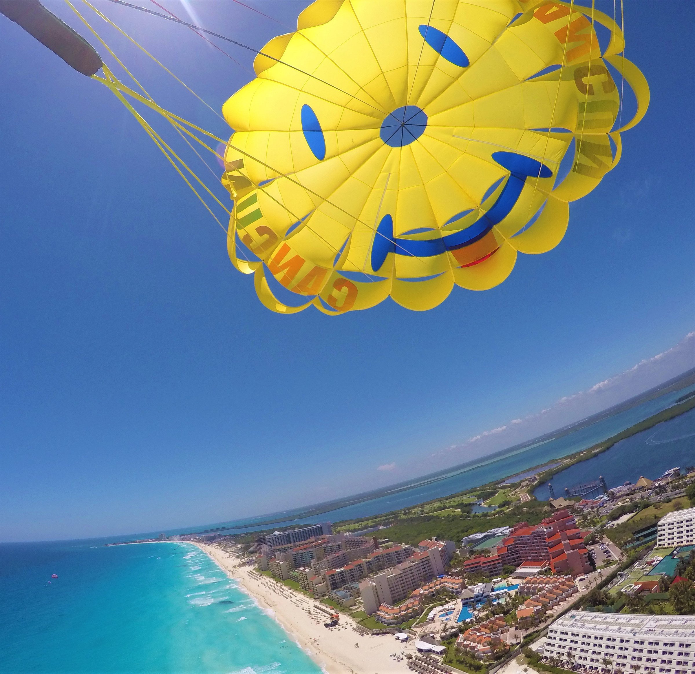 Parasail cancun cool places to visit in cancun