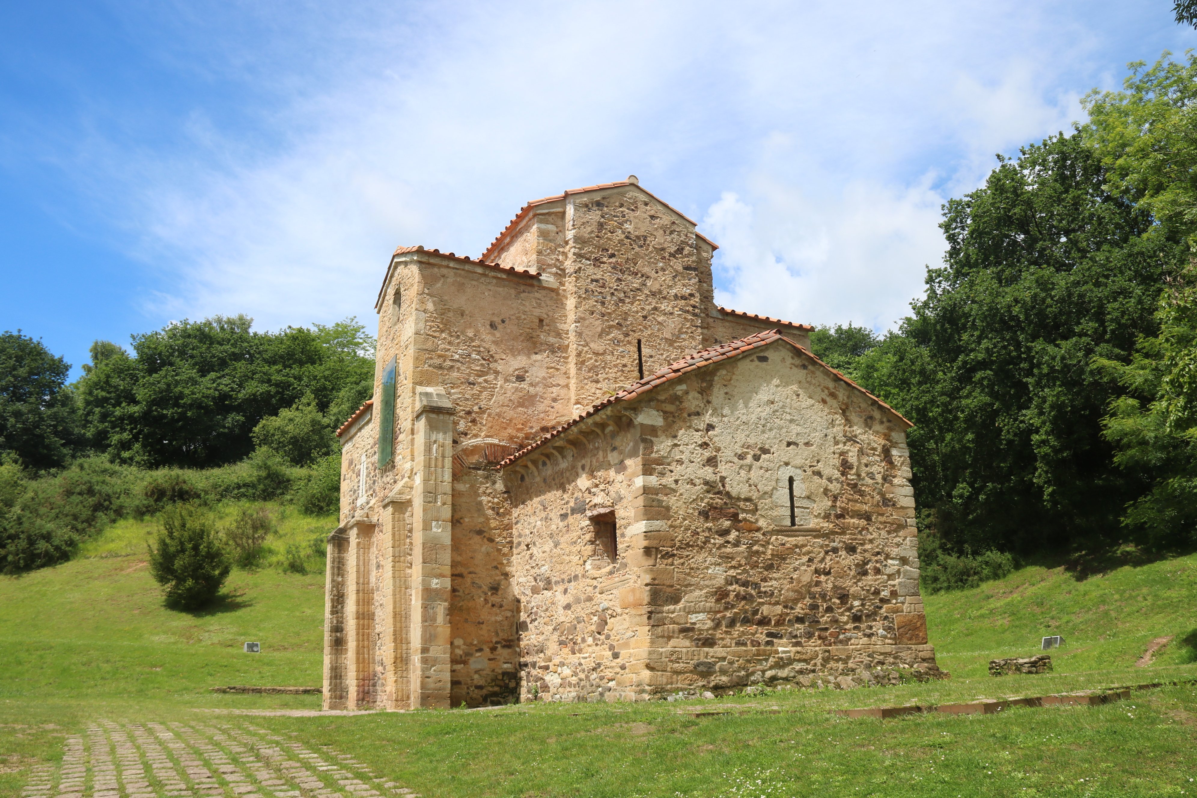 San Miguel De Lillo Church In Oviedo Spain Collectable Silver Building top On Wood