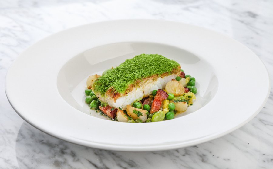 Roasted cod loin
