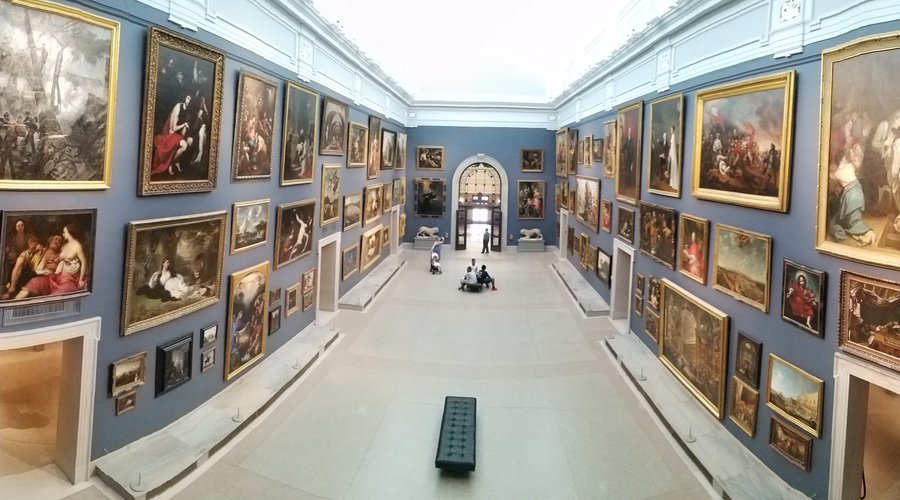 Panoramic view of gallery
