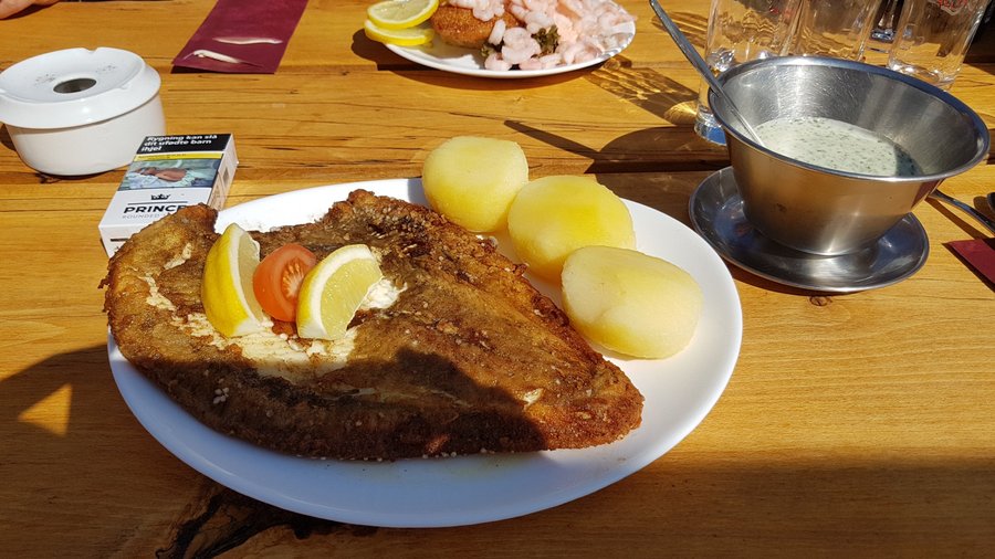 Ikke det bedste billede, men fisken er stor.