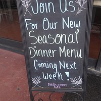 Sign outside, from March 16, 2018