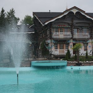 The very beautiful log hotel
