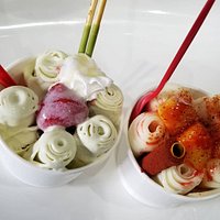 Matcha Berry (left). Mangonada (right)