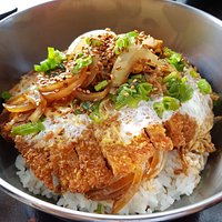 Katsudon, our take on the popular Japanese dish.