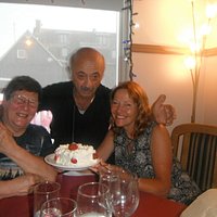 Celebrating mutual birthdays at Rigoletto. A special time!