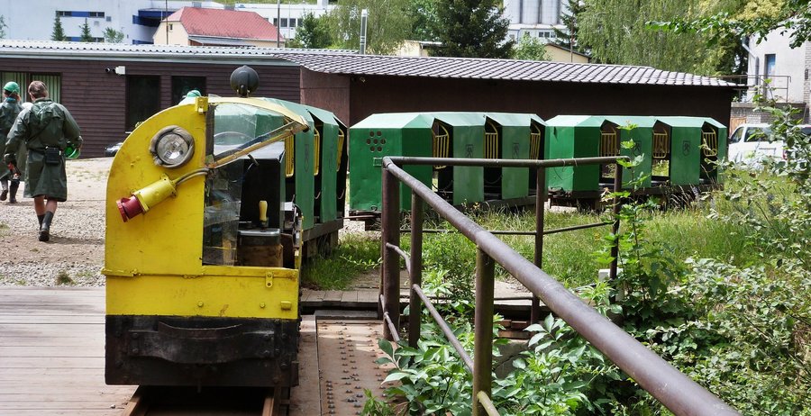 Parkoviště důlního vláčku.