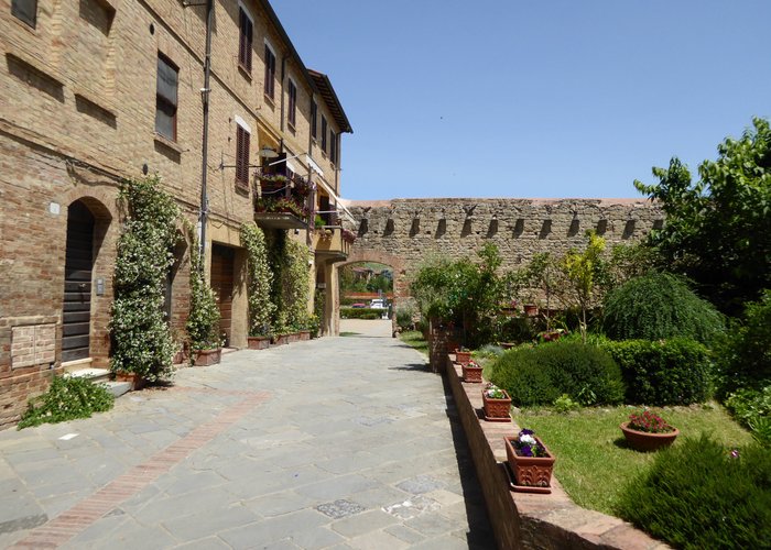 Ornamental garden inside the wall.