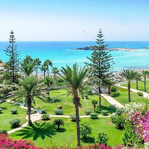 Nissi Beach Resort Tropical Garden and Beach view