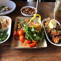 Fantastic Tapas at Pinchis. Food was Very artistically displayed. The home craft beer was good t