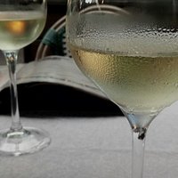 Glass of wine at terrasse