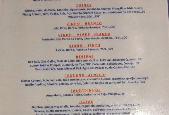 Serviços e preços