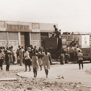 A protest against Apartheid at the Red Location Bottle Shop - now the location of the backpacker