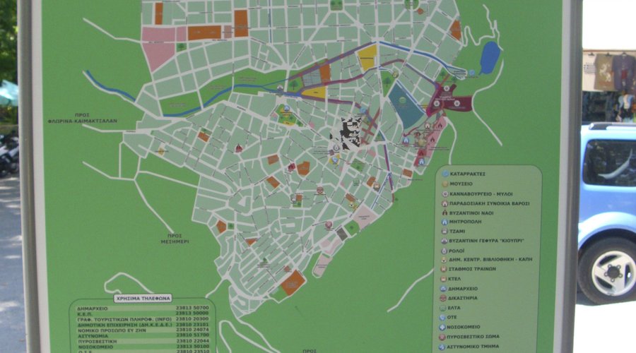 Map in front of TIC