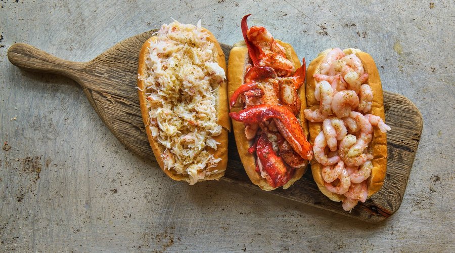 Each one of our rolls is packed with a quarter pound of fresh lobster, crab or shrimp