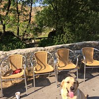 Chairs on the bridge - valley to Gordale scar in the background