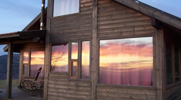 The southern chalet at sunset