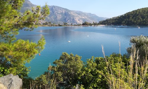 Oludeniz, le lagon, photo de l'intérieur du lagon, l'eau est transparente, très clair