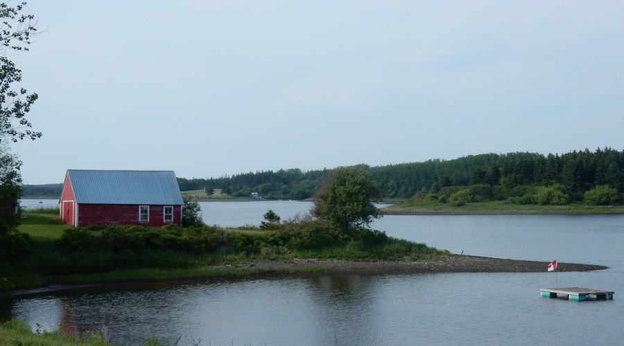 Bucolic waterfront scene adjacent to campground.