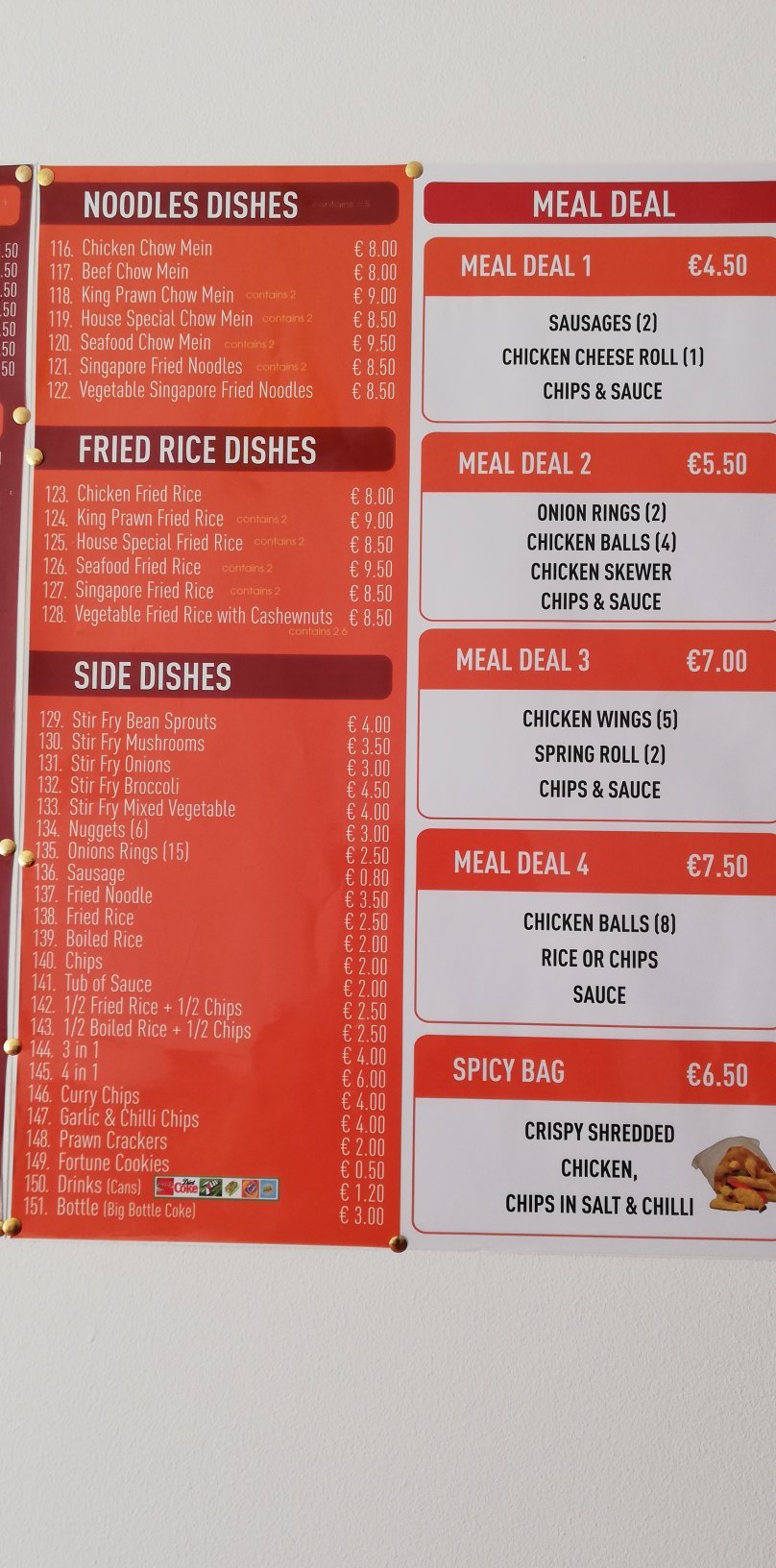 Chopsticks restaurant prices sales