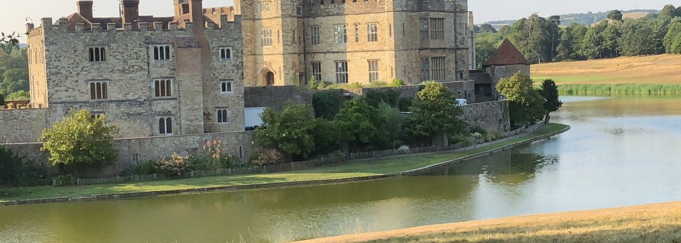 This is the fabulous view from the Castle View Restuarant, Leeds Castle Kent